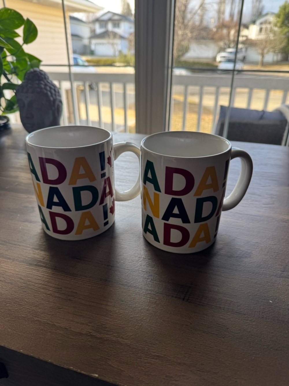 White Multicolor "CANADA" Ceramic Mug - Pack of 2